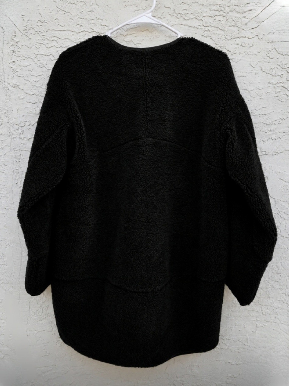 Lululemon Colarless Textured Fleece Full Zip Oversized Coat Jacket Size 6 - Picture 3 of 13